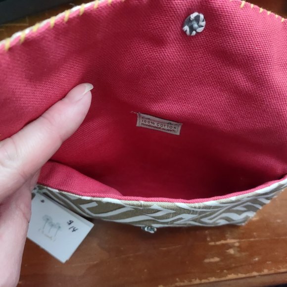 3 CORDS KHAKI AND CREAM WALLET - Picture 3 of 3